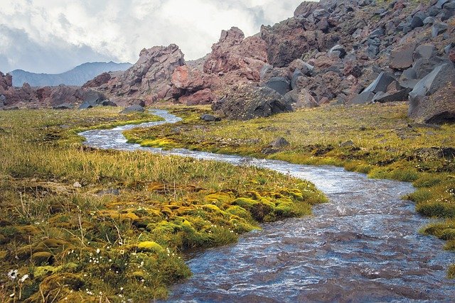 fluxo das aguas de um rio