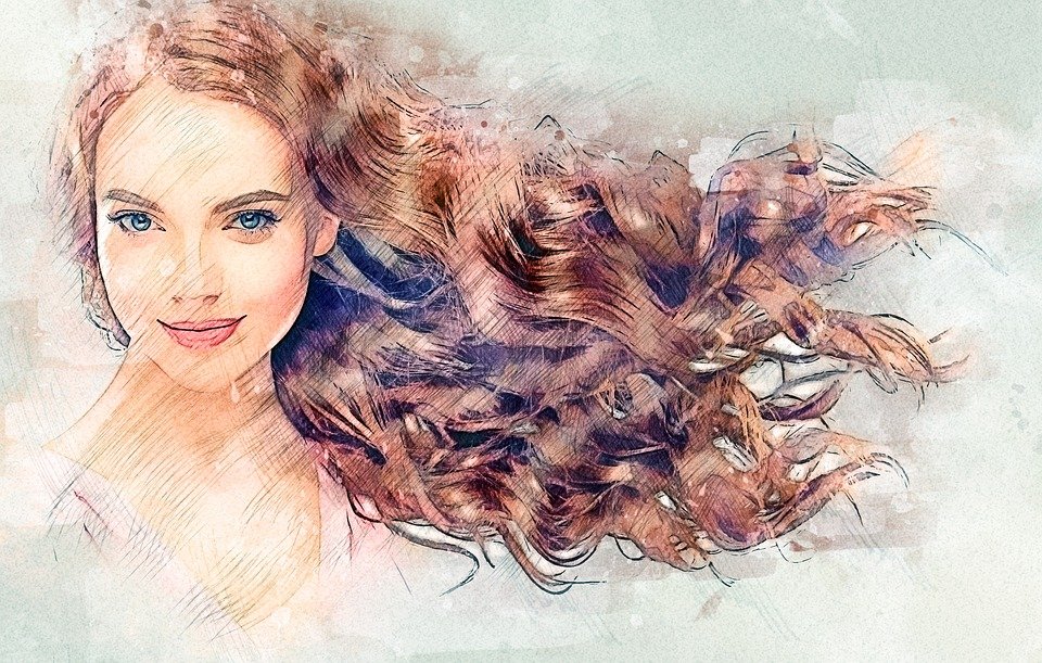 sorriso - Imagem artística de Mulher sorrindo com expressividade da alma em seu olhar.
