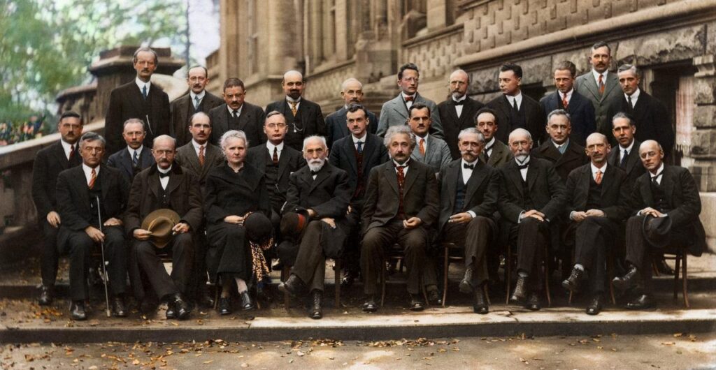 conferência de Solvay Cientistas